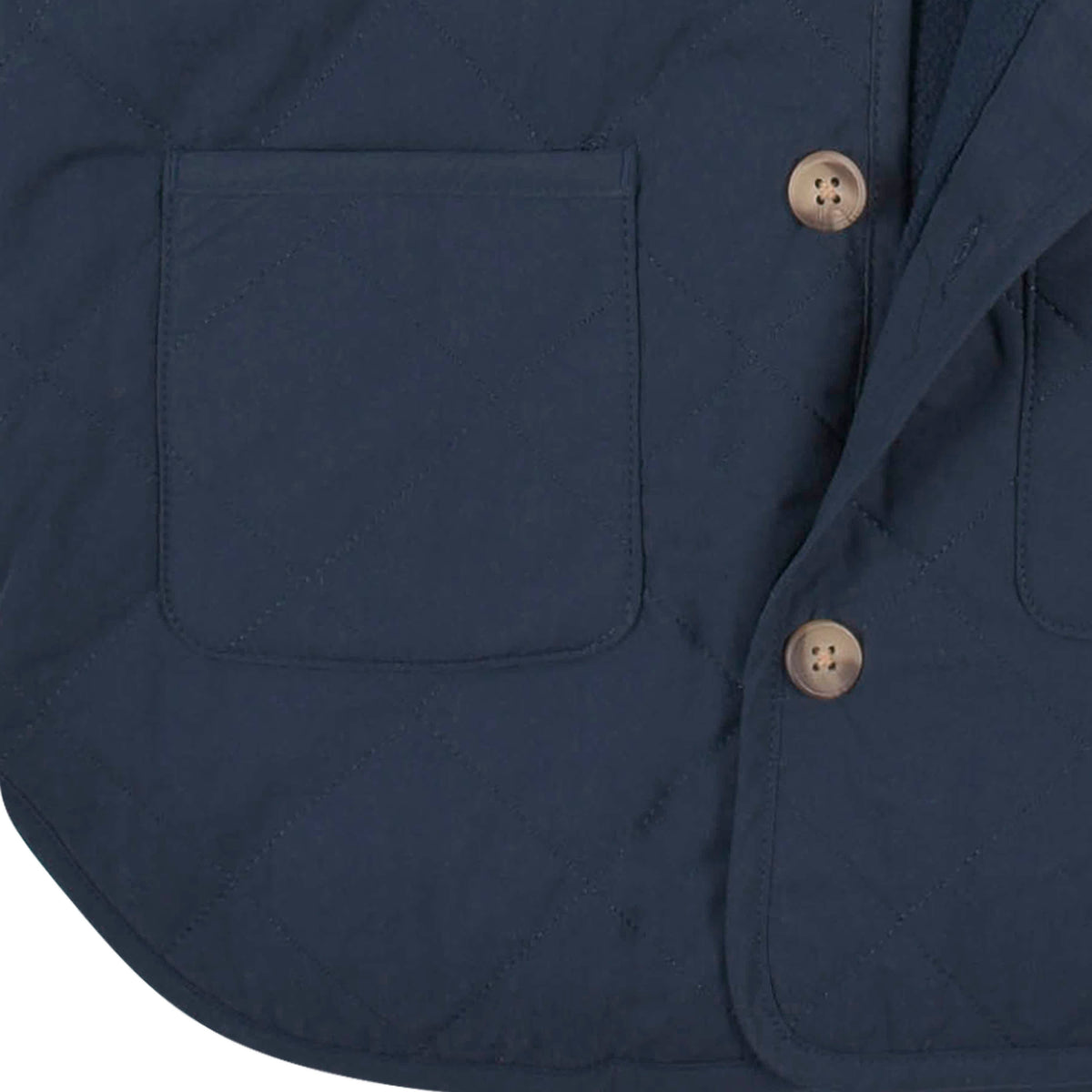 Infant & Toddler Boys Navy Quilted Hooded Jacket, view 5