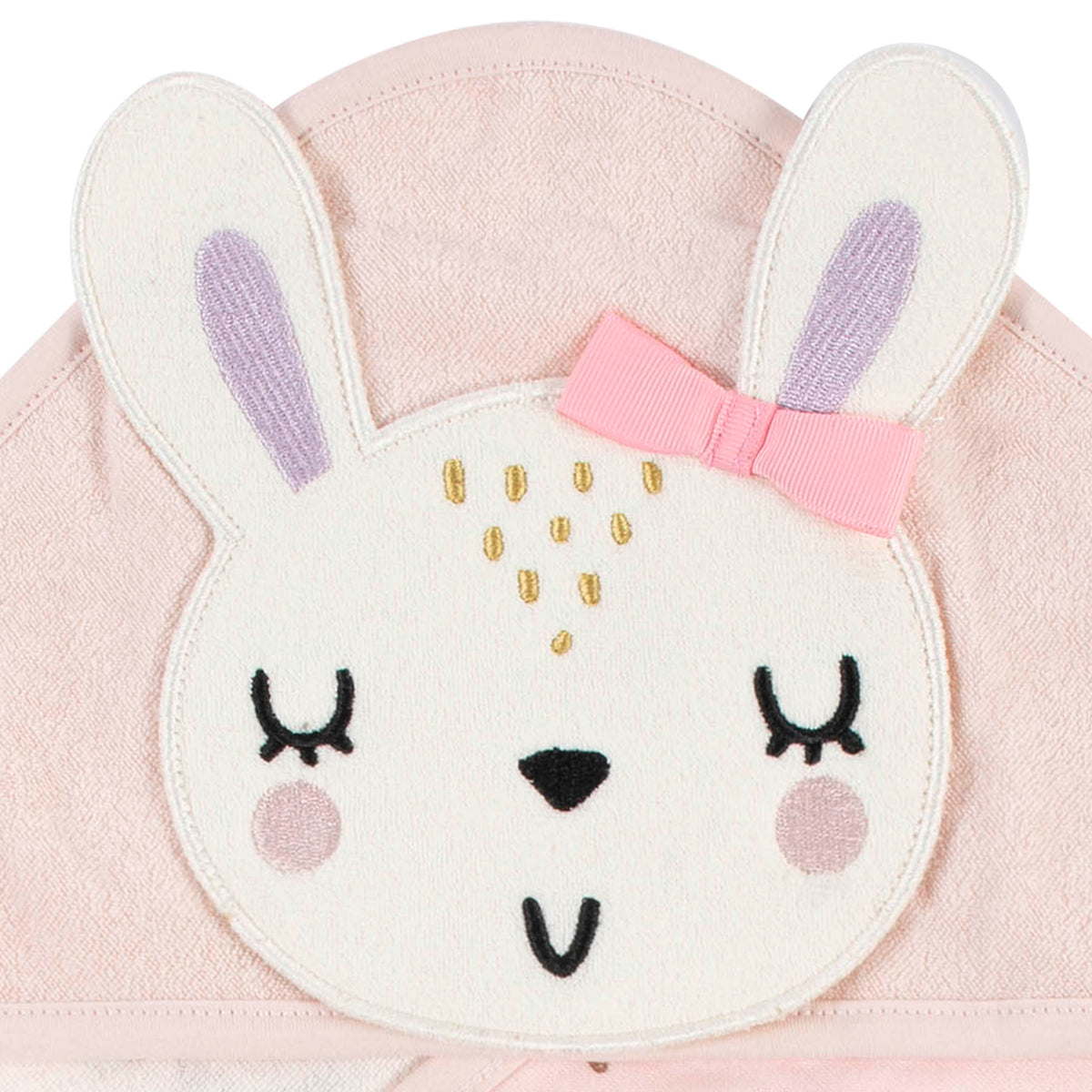 4-Piece Girls Bunny Hooded Towel and Washcloths Set, view 3