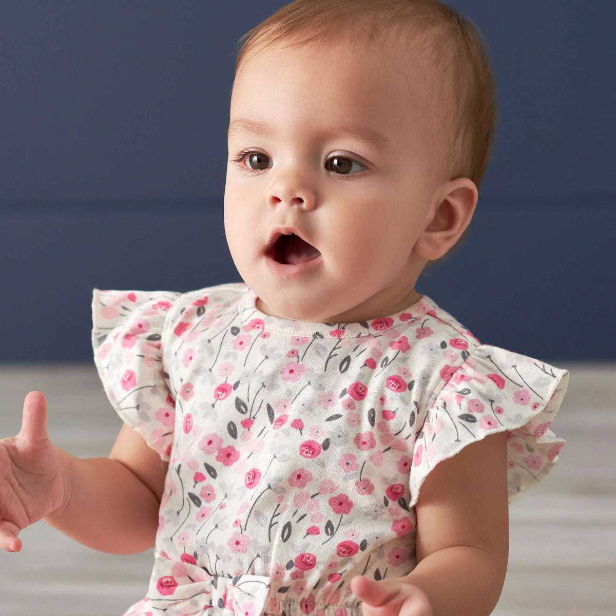 Baby Girls Floral Romper, view 4