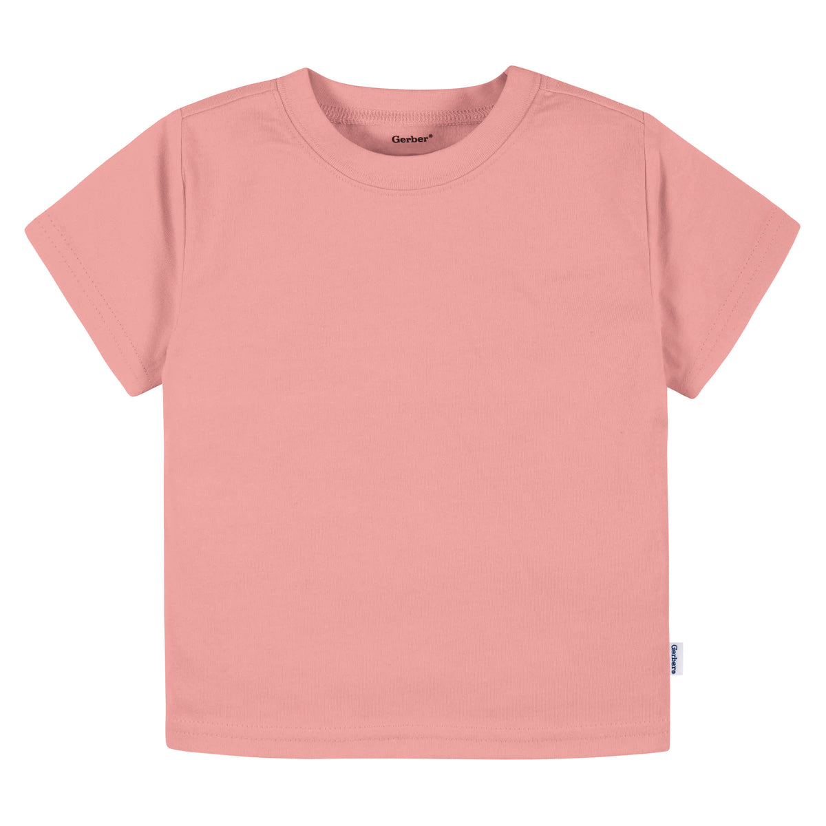 5-Pack Baby & Toddler Girls Mauve Pink Premium Short Sleeve T-Shirts, view 2
