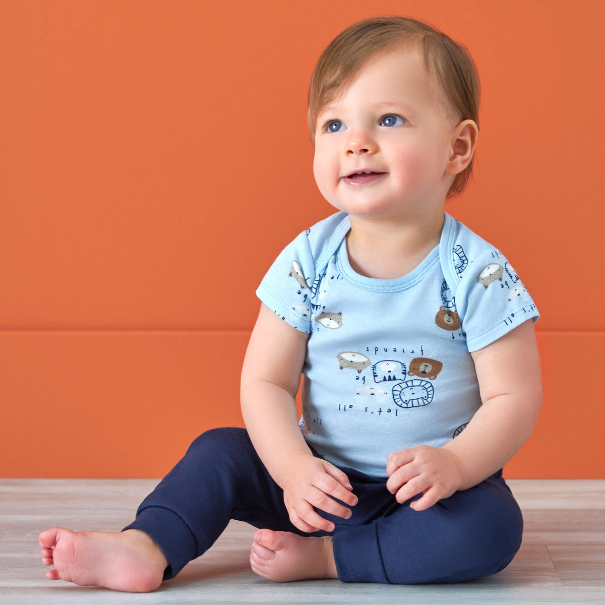 2-Pack Baby Boys Navy & Blue Pants, view 4