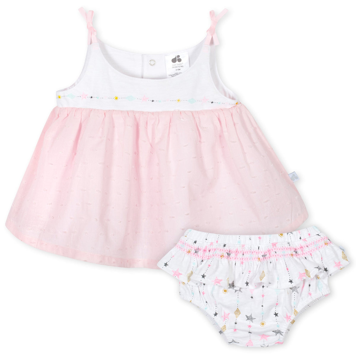 2-Piece Baby Girls Love & Sugar Dress and Bloomer Set