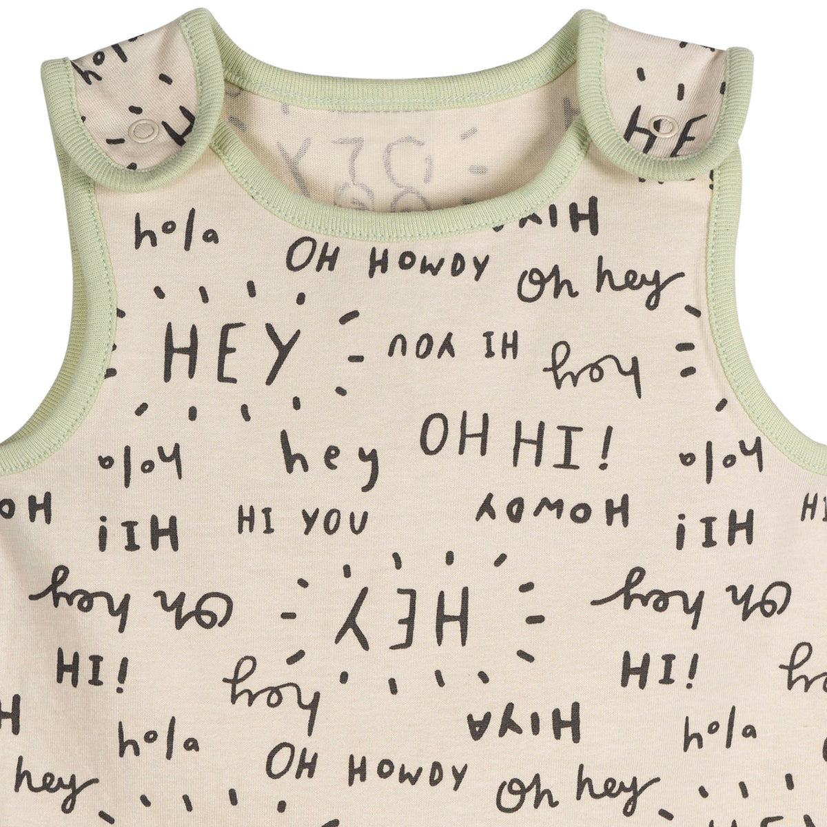 3-Pack Baby Neutral Hello Rompers, view 3