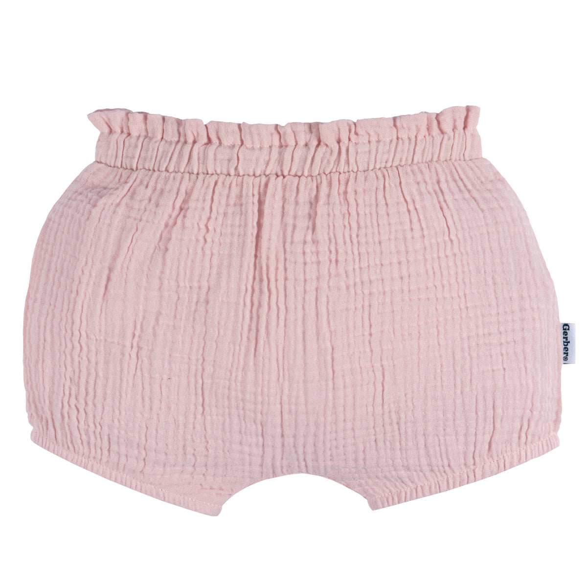 3-Pack Baby Girls Green/Navy/Pink Gauze Bubble Short, view 2