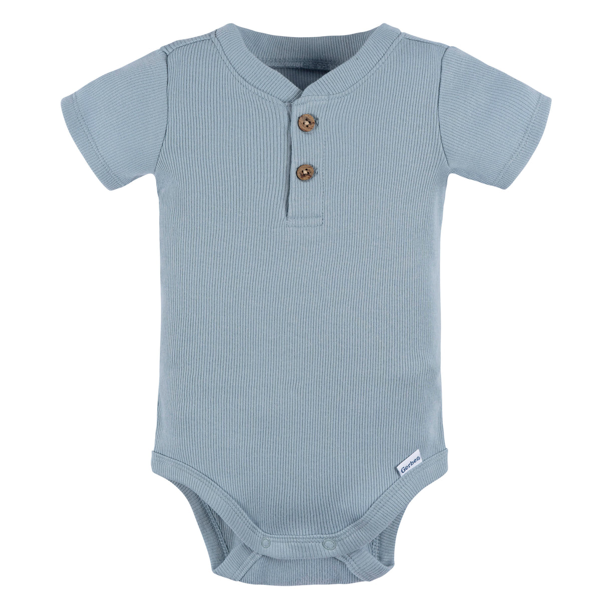 2-Piece Baby Boys Blue Bodysuit and Shorts Set, view 6