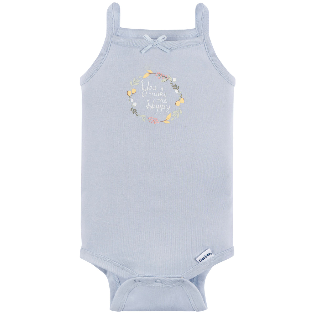 4-Pack Baby Girls White Floral Sleeveless Onesies Bodysuits, view 8