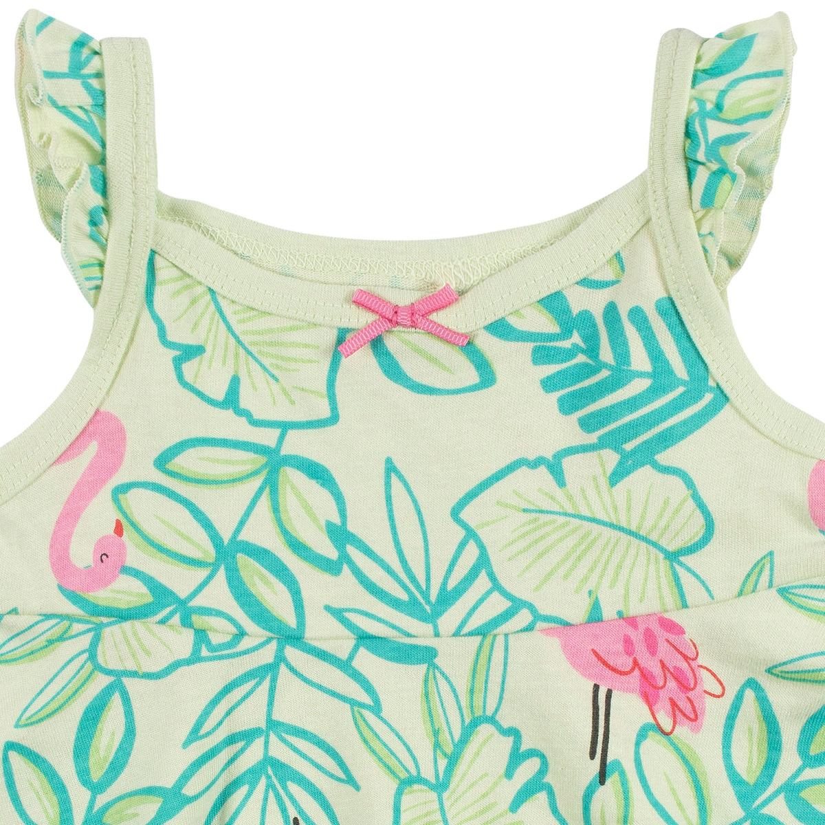 3-Piece Baby & Toddler Girls Flamingo Fun Dress, Diaper Cover & Reversible Sun Hat Set, view 5