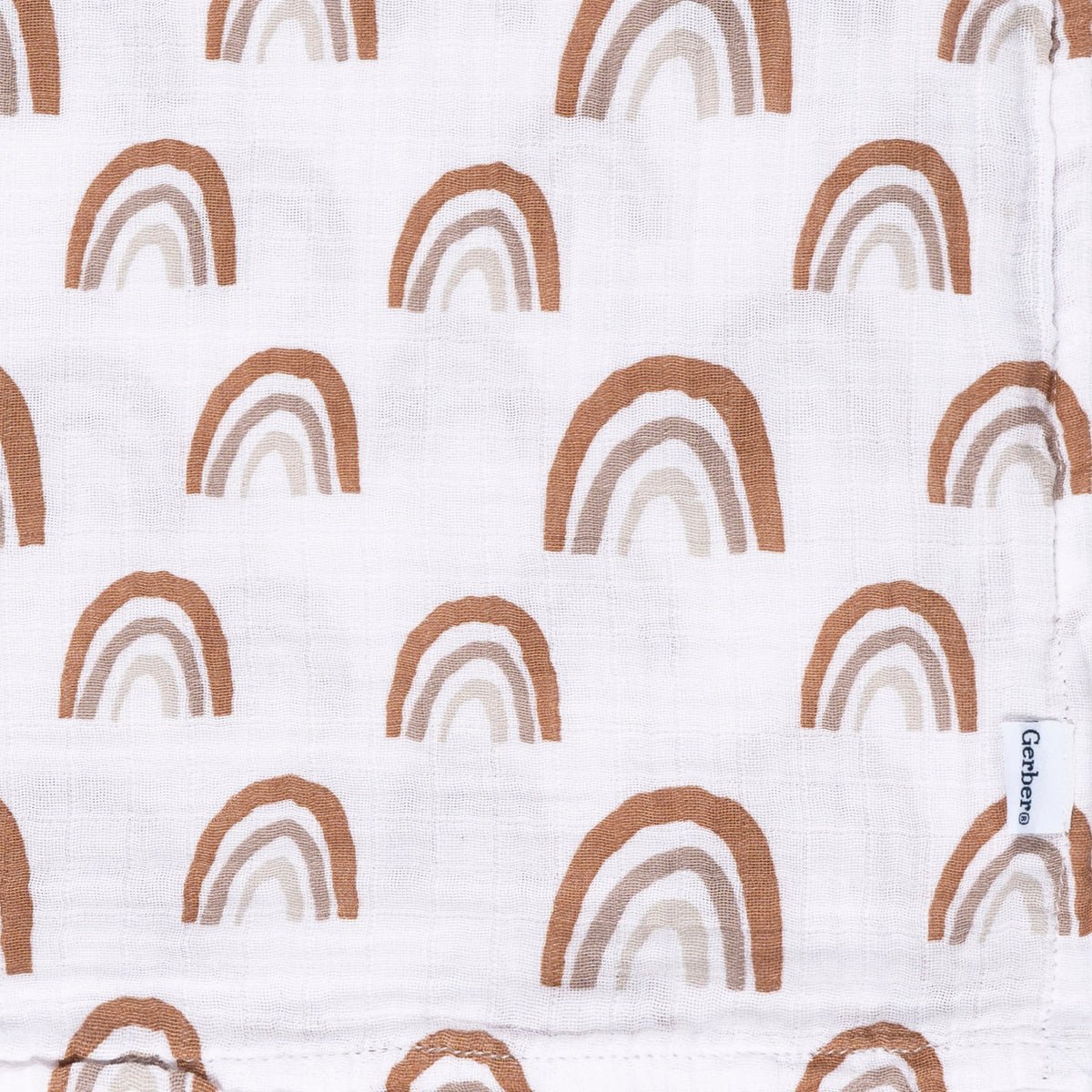 2-Pack Baby Neutral Boho Rainbow Muslin Blanket, view 5