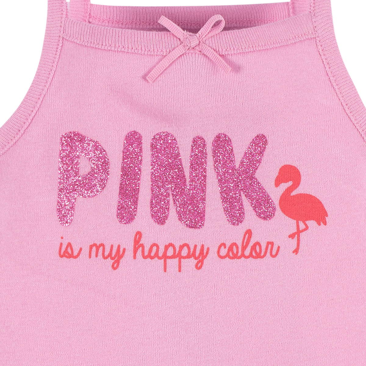 4-Pack Baby Girls Flamingo Fun Sleeveless Onesies Bodysuits, view 8