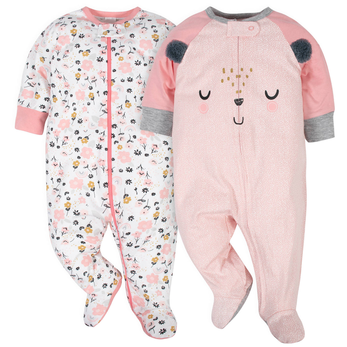 2-Pack Baby Girls Bear Sleep 'N Plays