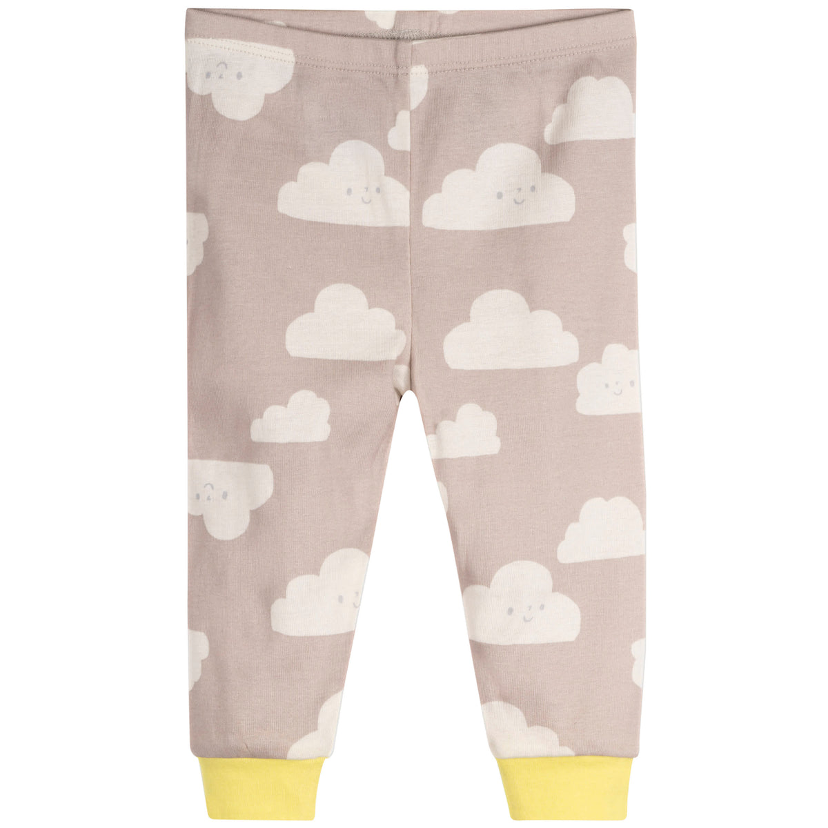 4-Piece Baby Neutral Clouds Pajamas Sets, view 3