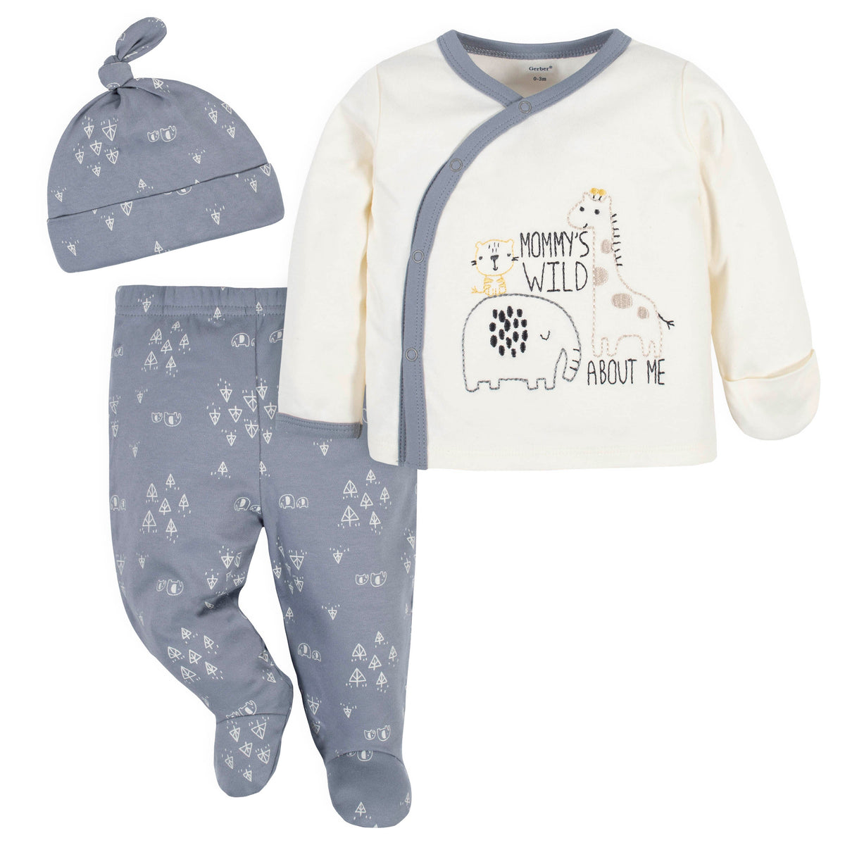 3-Piece Organic Baby Boys Jungle Take-Me-Home Set