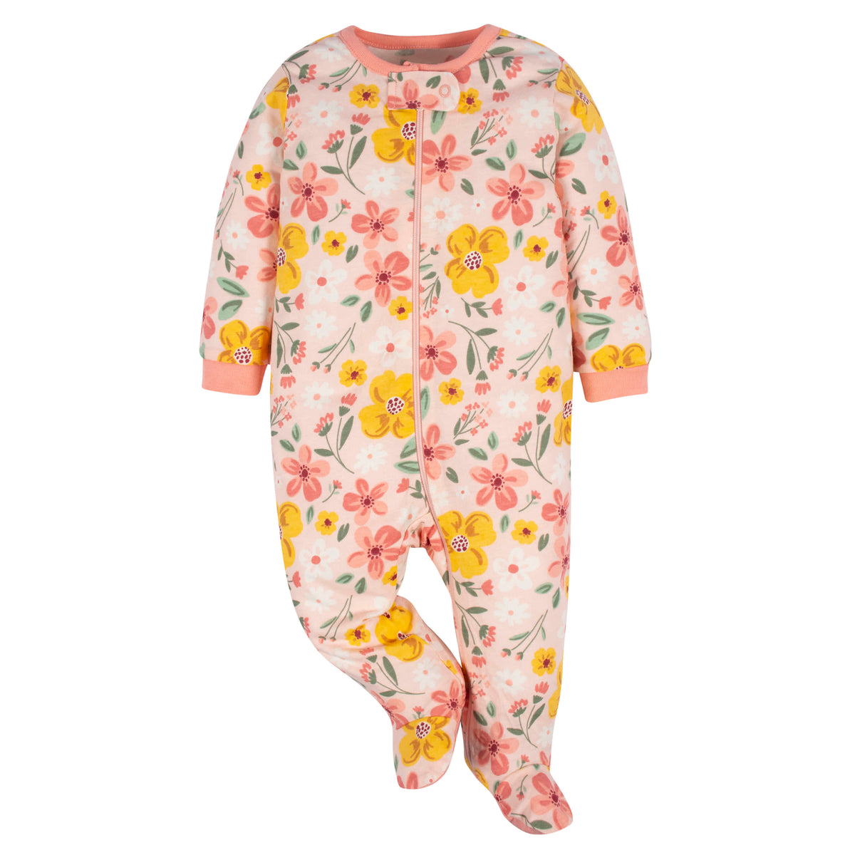 4-Pack Baby Girls Golden Floral Sleep 'N Plays, view 7