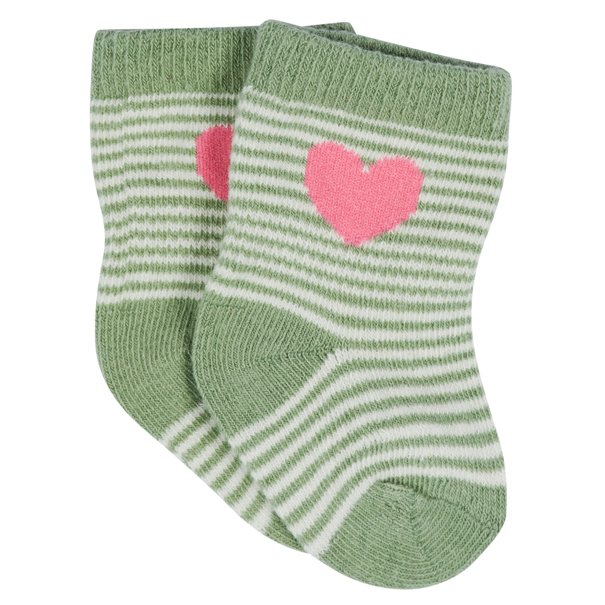 12-Pack Baby & Toddler Girls Floral Fox Jersey Crew Wiggle Proof Socks, view 10