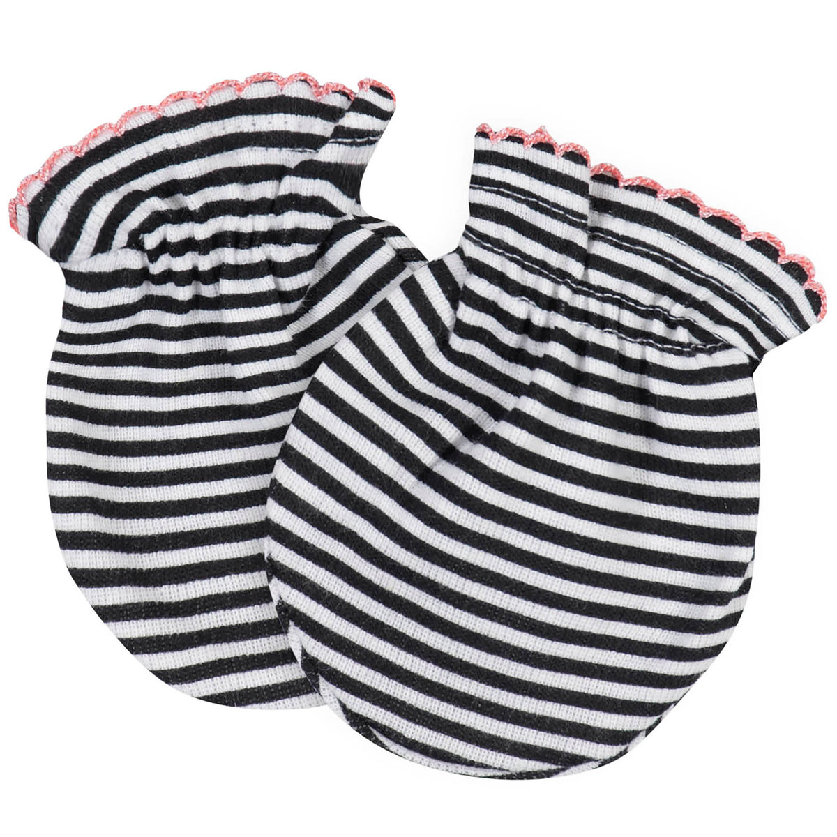 4-Pack Baby Girls Flower Garden No Scratch Mittens, view 2