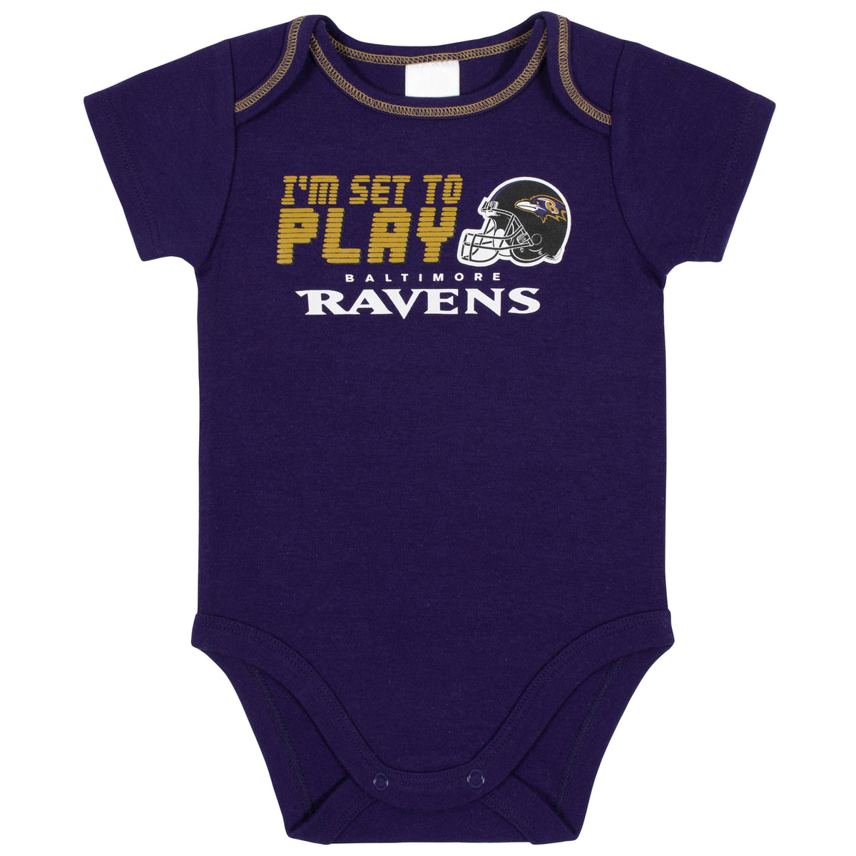 3-Piece Baby Boys Ravens Bodysuit, Sleep 'N Play, and Cap Set, view 2