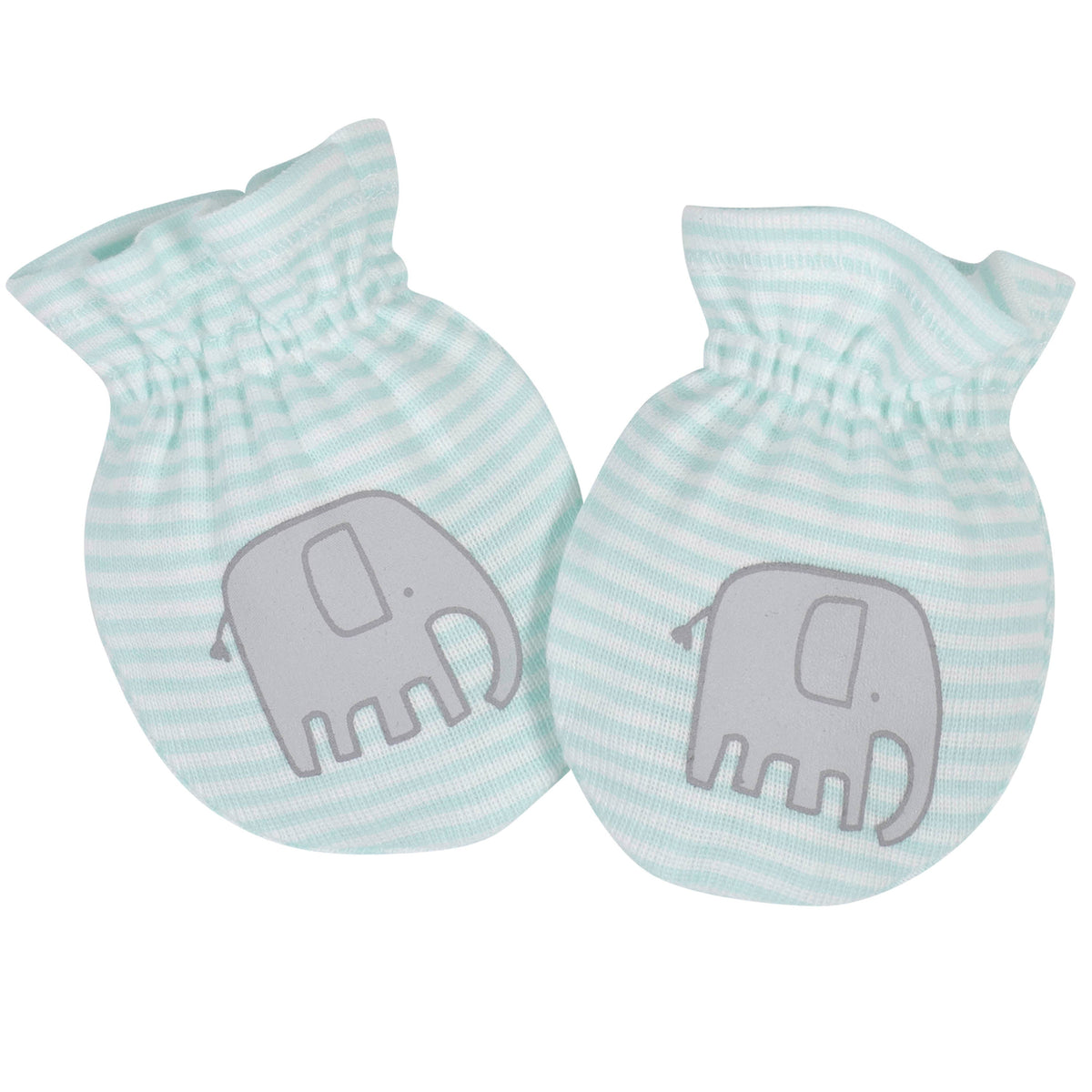 2-Pack Baby Neutral Elephant Mittens, view 2
