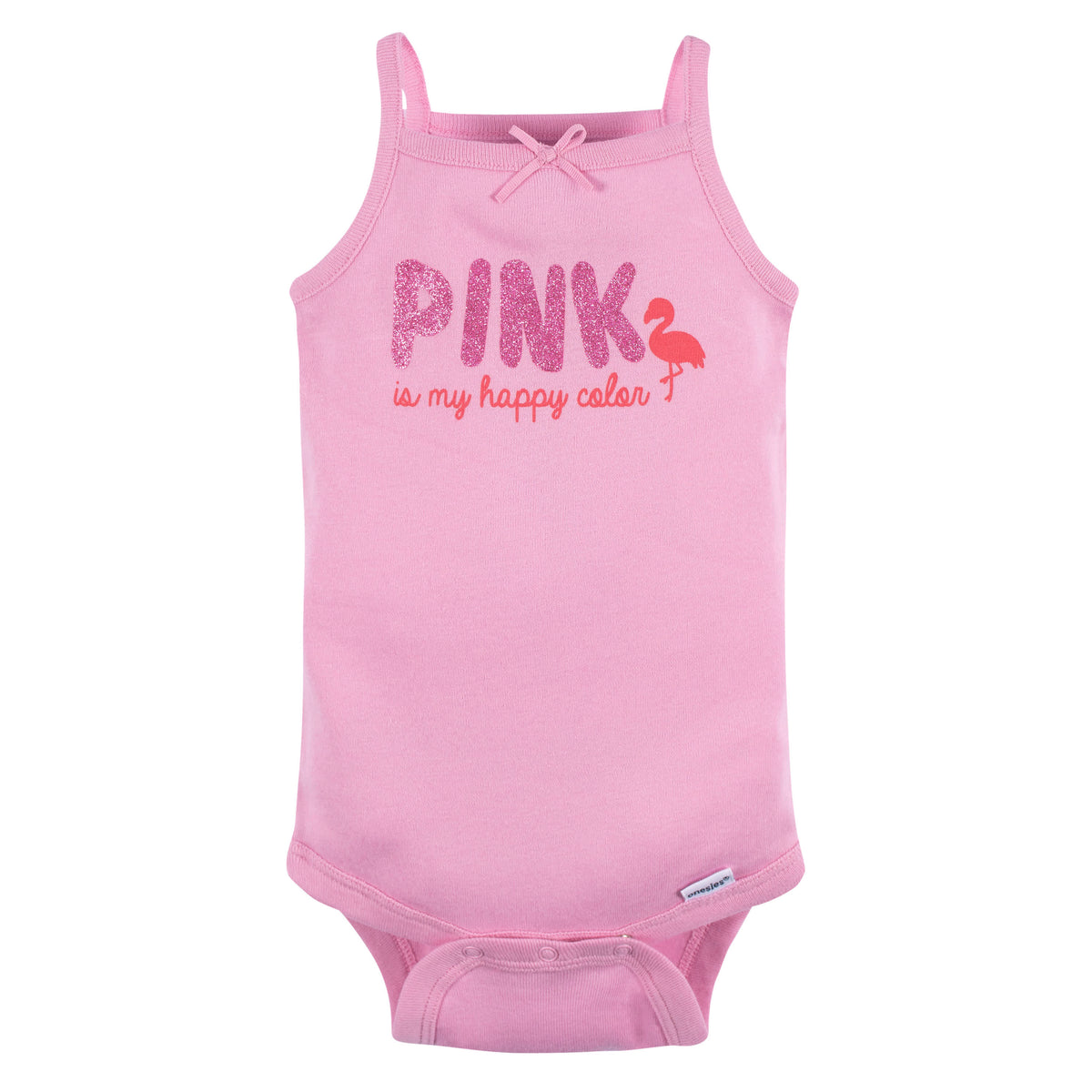 4-Pack Baby Girls Flamingo Fun Sleeveless Onesies Bodysuits, view 7