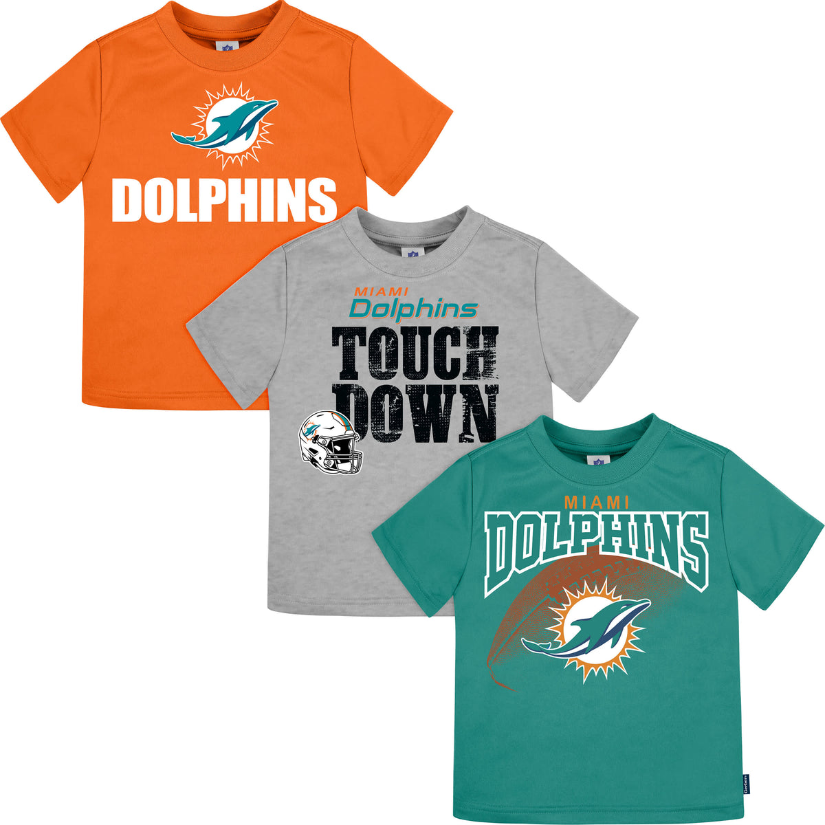 3-Pack Baby & Toddler Boys Dolphins Short Sleeve Tees