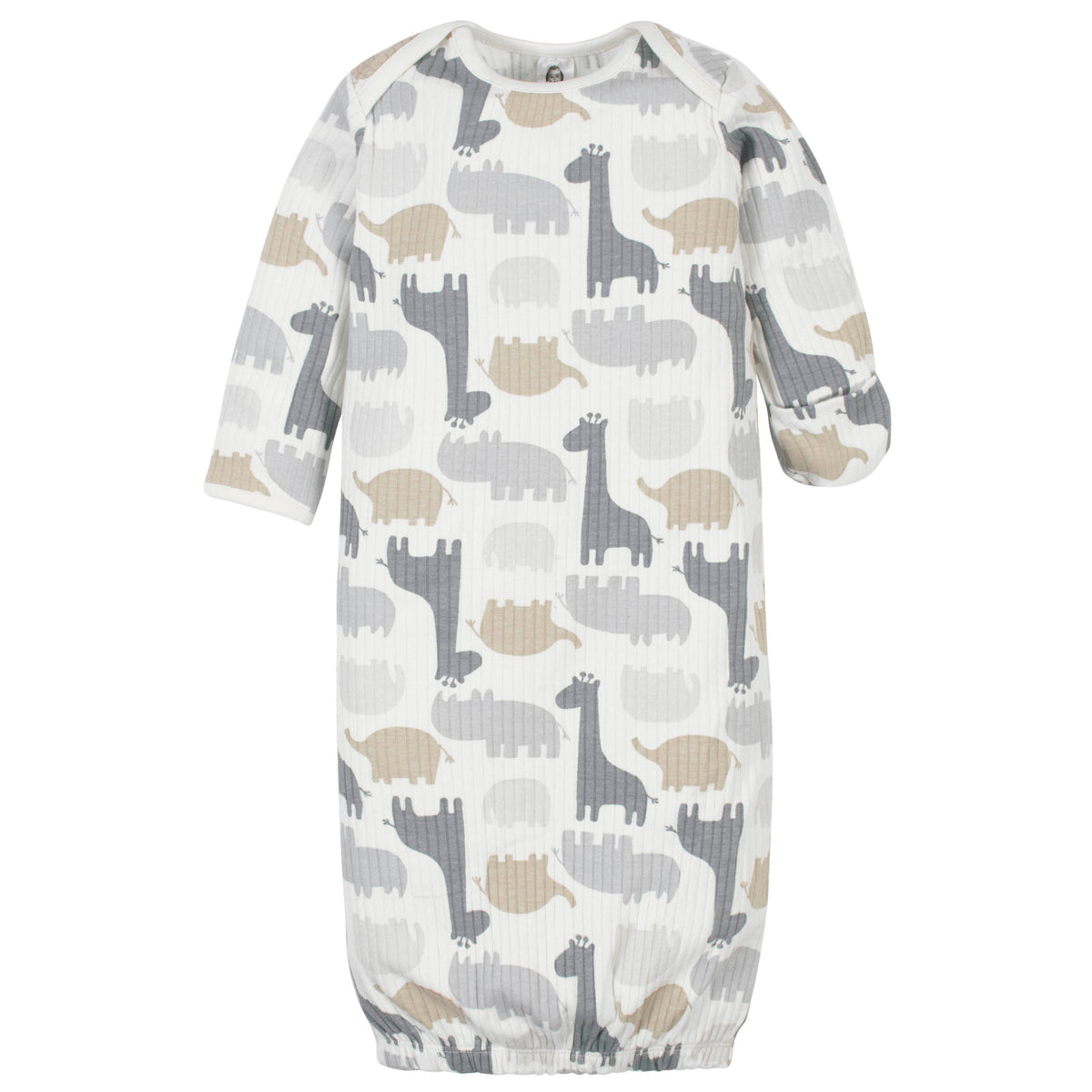 4-Piece Organic Baby Boys Jungle Gowns & Caps, view 2