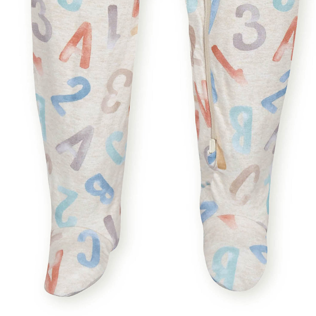 Baby & Toddler Alphabet Soup Buttery Soft Viscose Made from Eucalyptus Snug Fit Footed Pajamas, view 5