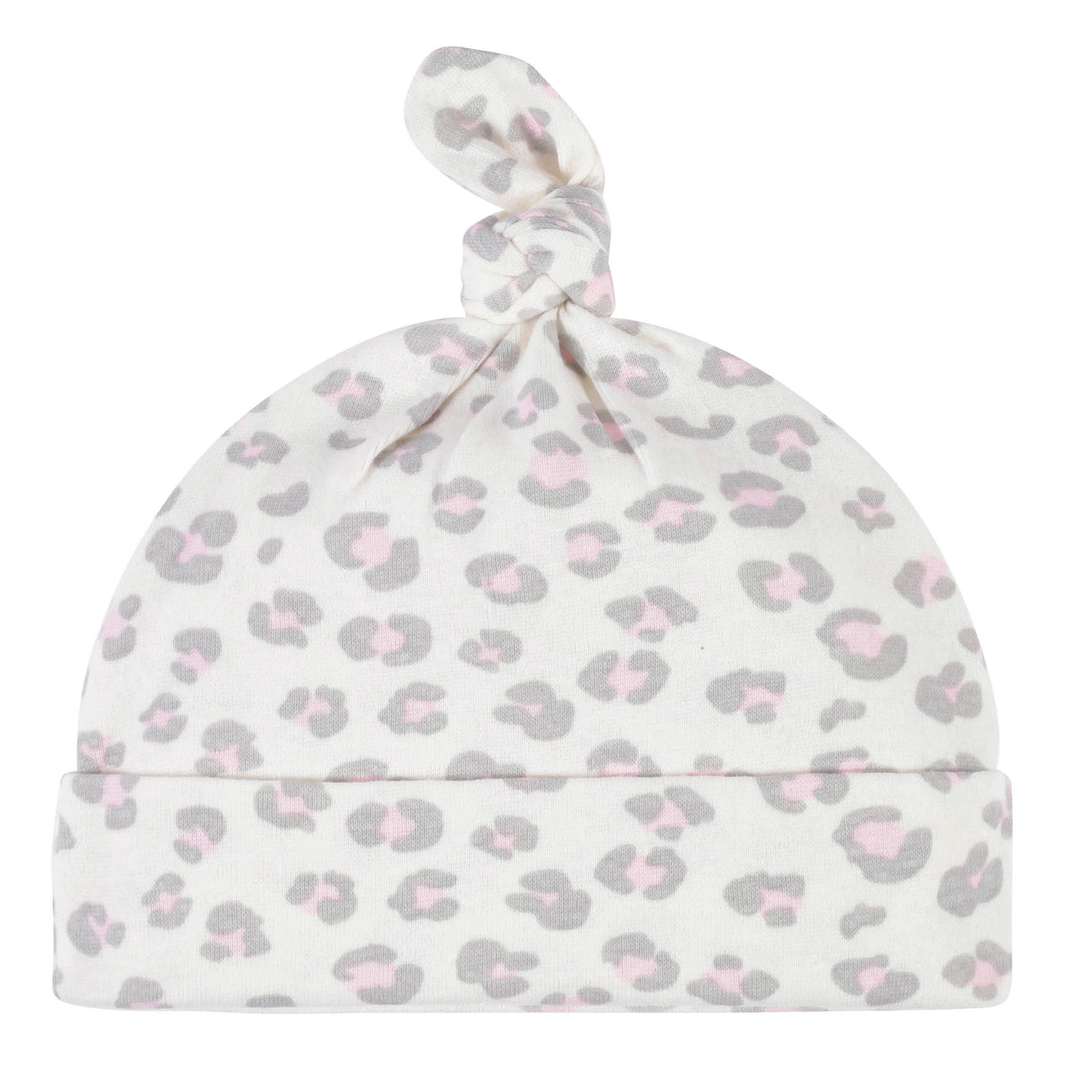 2-Piece Baby Girls Leopard Gown & Cap Set, view 3
