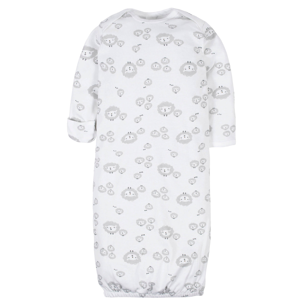 4-Pack Baby Neutral Sheep Gowns, view 6