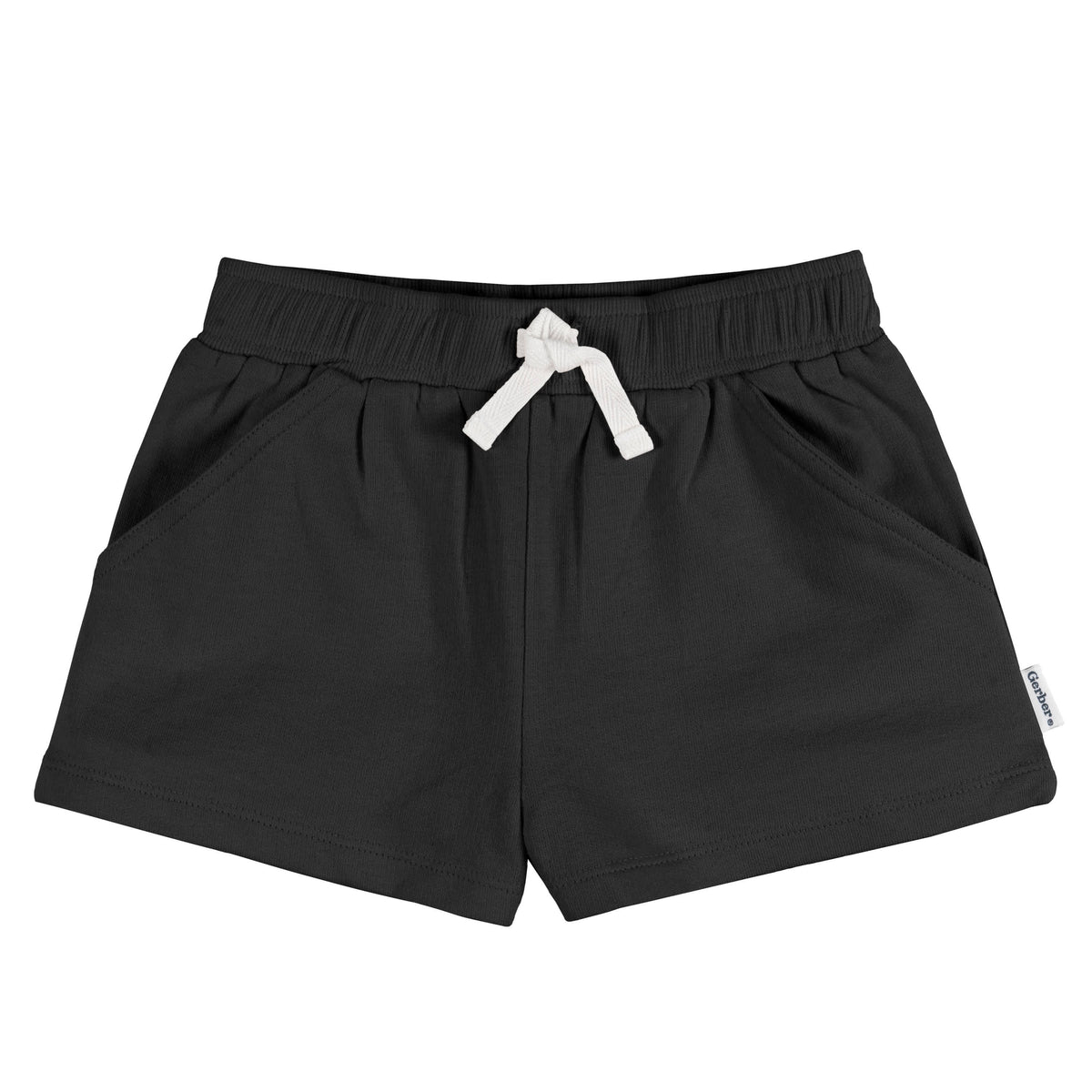 3-Pack Baby & Toddler Girls Grey/Pink/Black Knit Short, view 2