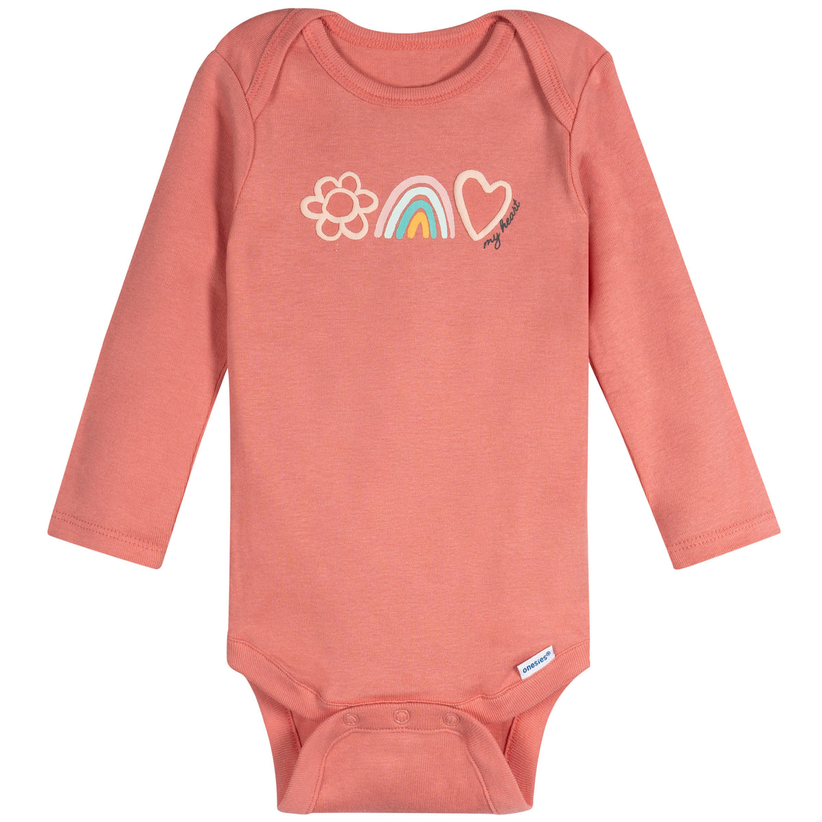 6-Pack Baby Girls Puppies Long Sleeve Onesies Bodysuits, view 7