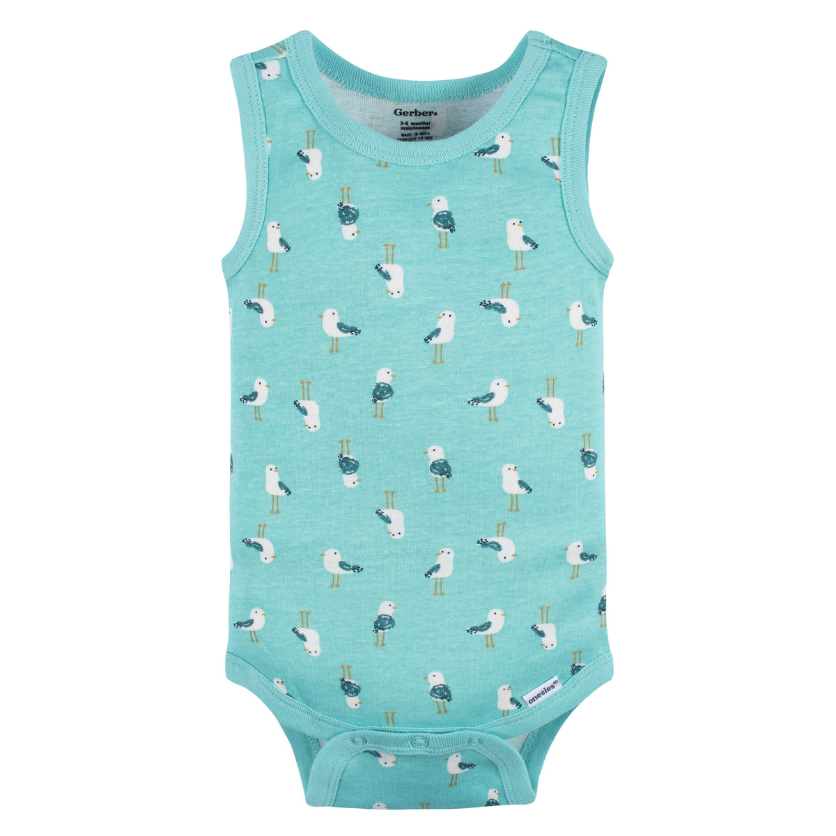4-Pack Baby Boys Seas The Day Sleeveless Onesies Bodysuits, view 4