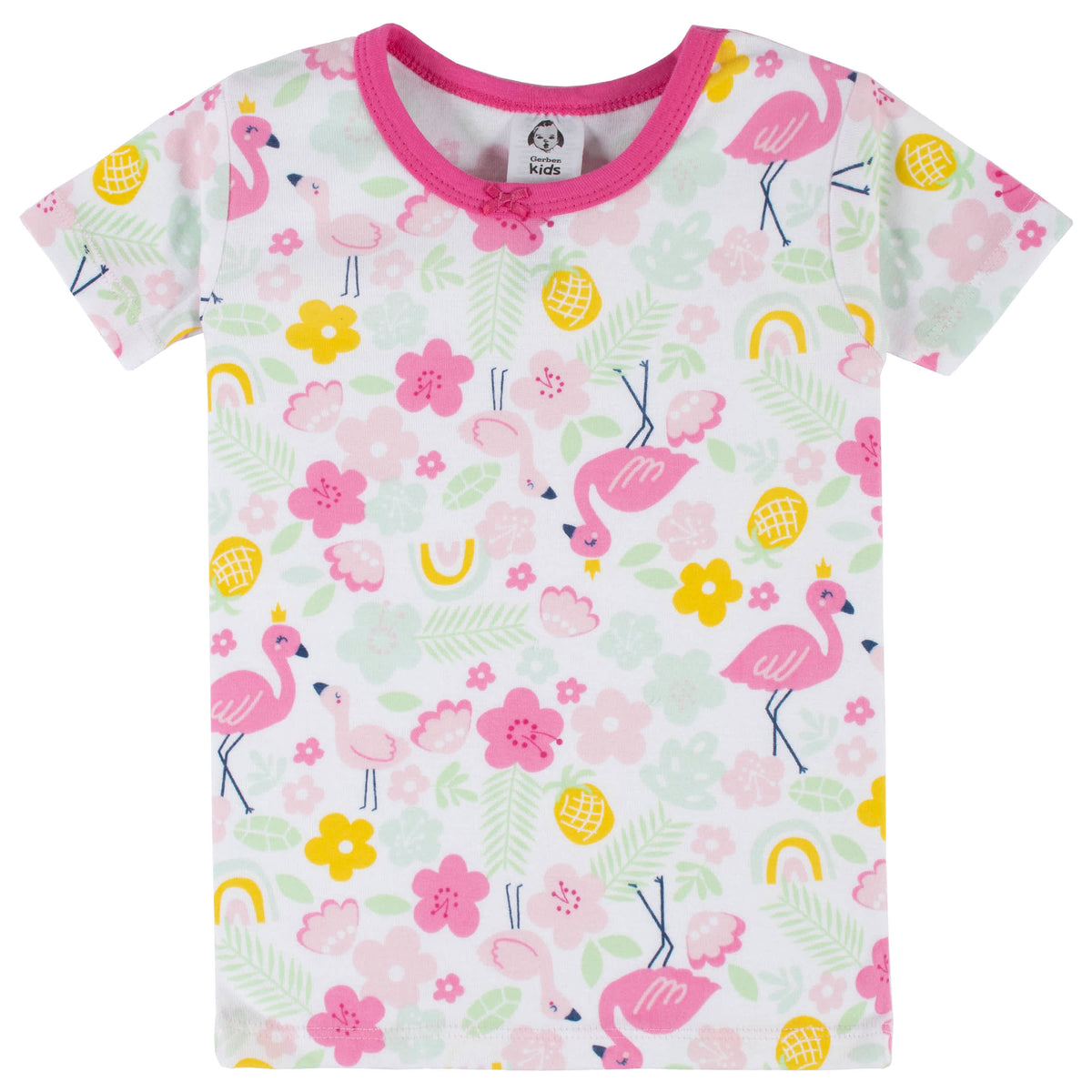 4-Piece Infant & Toddler Girls Summer Blossom Snug Fit Cotton Pajamas, view 4