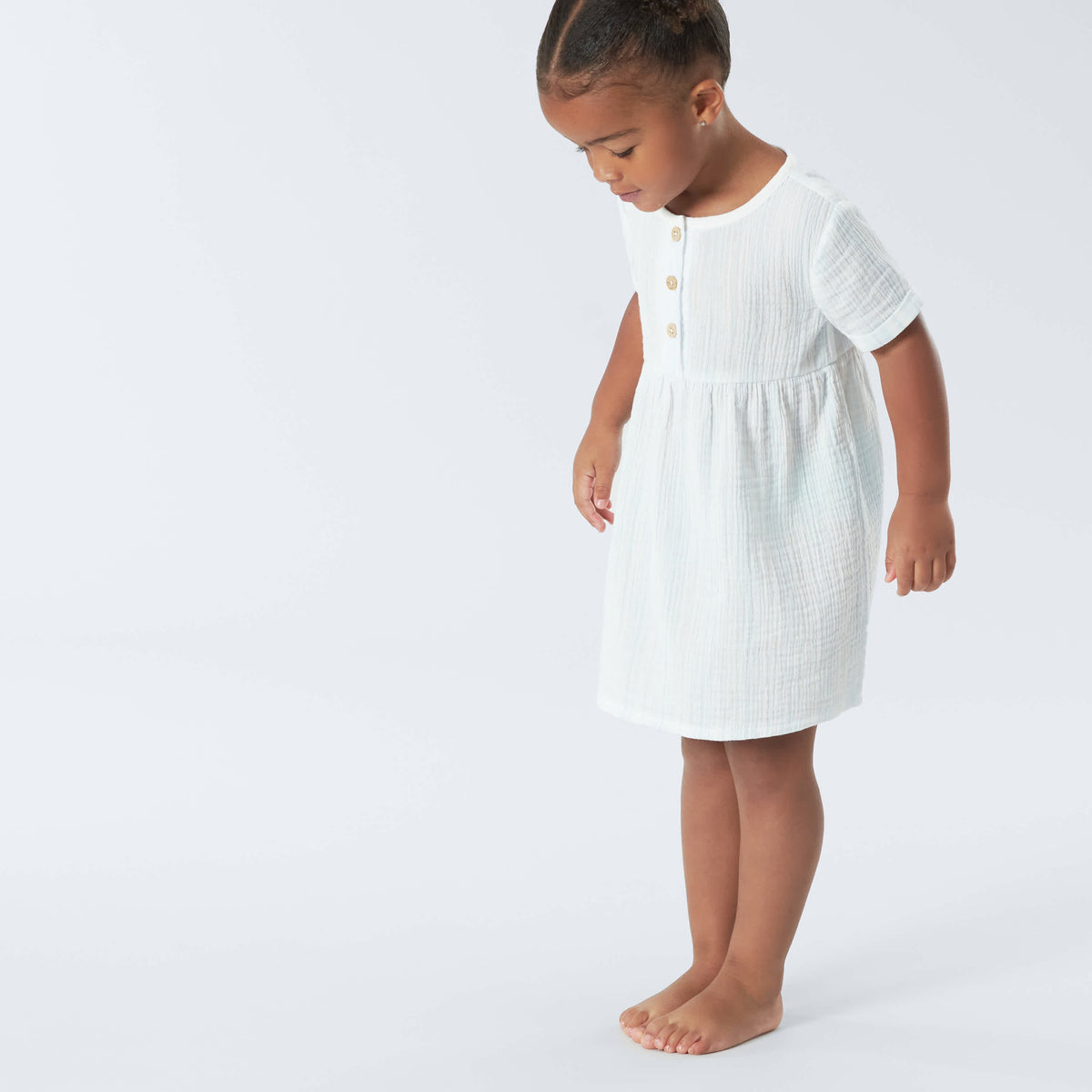 Infant & Toddler Girls Stripes Gauze Dress, view 5