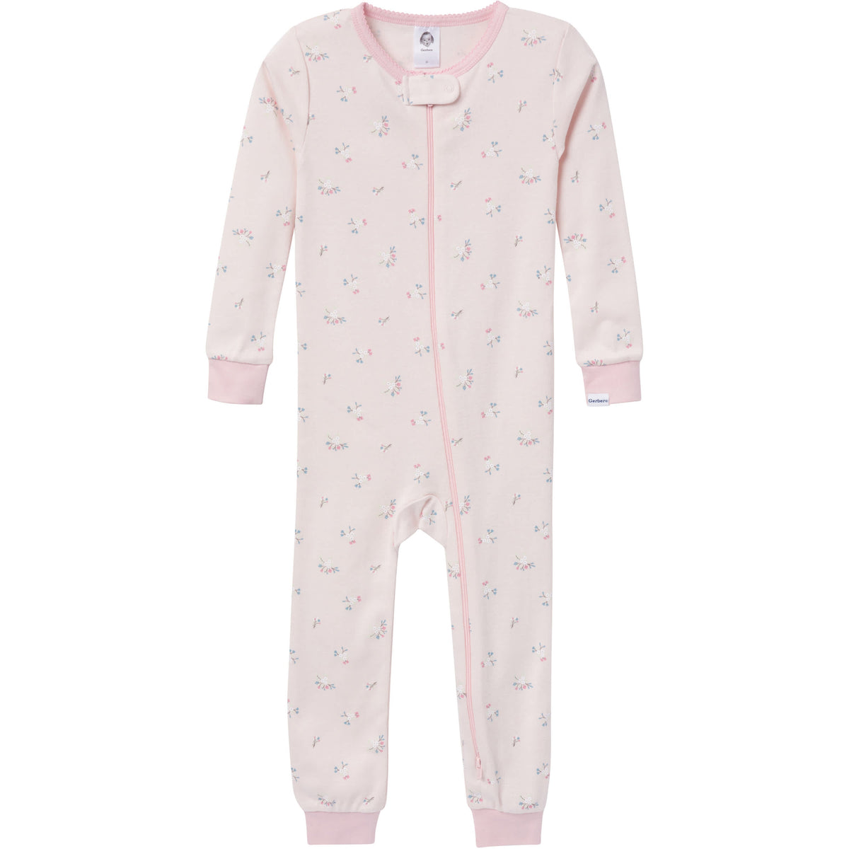 3-Pack Baby & Toddler Girls Woodland Floral Snug-Fitting Footless Pajamas, view 3