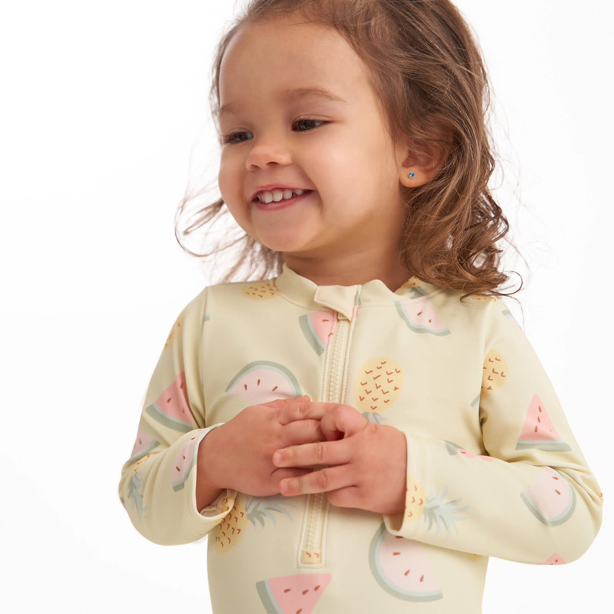 Baby Girls Fruit Rashguard, view 3