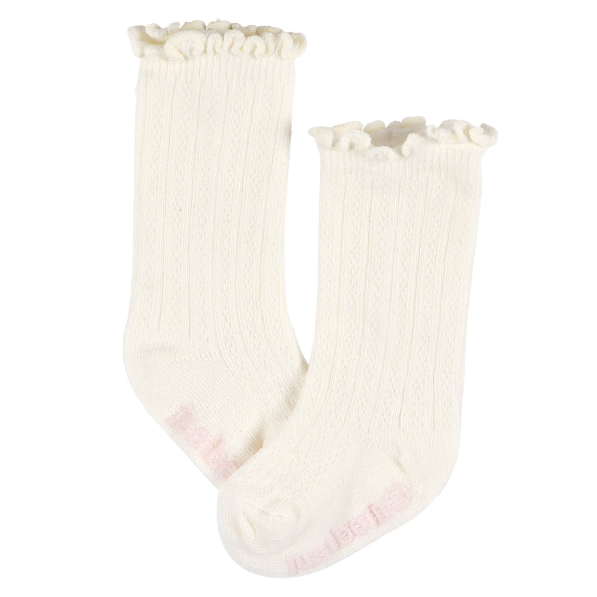 6-Pack Baby Girls Pink Rolled Cuff Ribbed Socks, view 3
