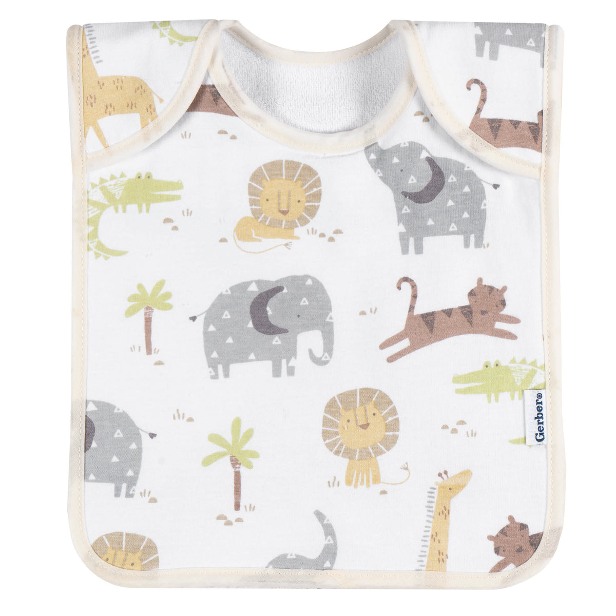 8-Pack Baby Neutral Multi Grey Yellow Lap Shoulder Bibs, view 9
