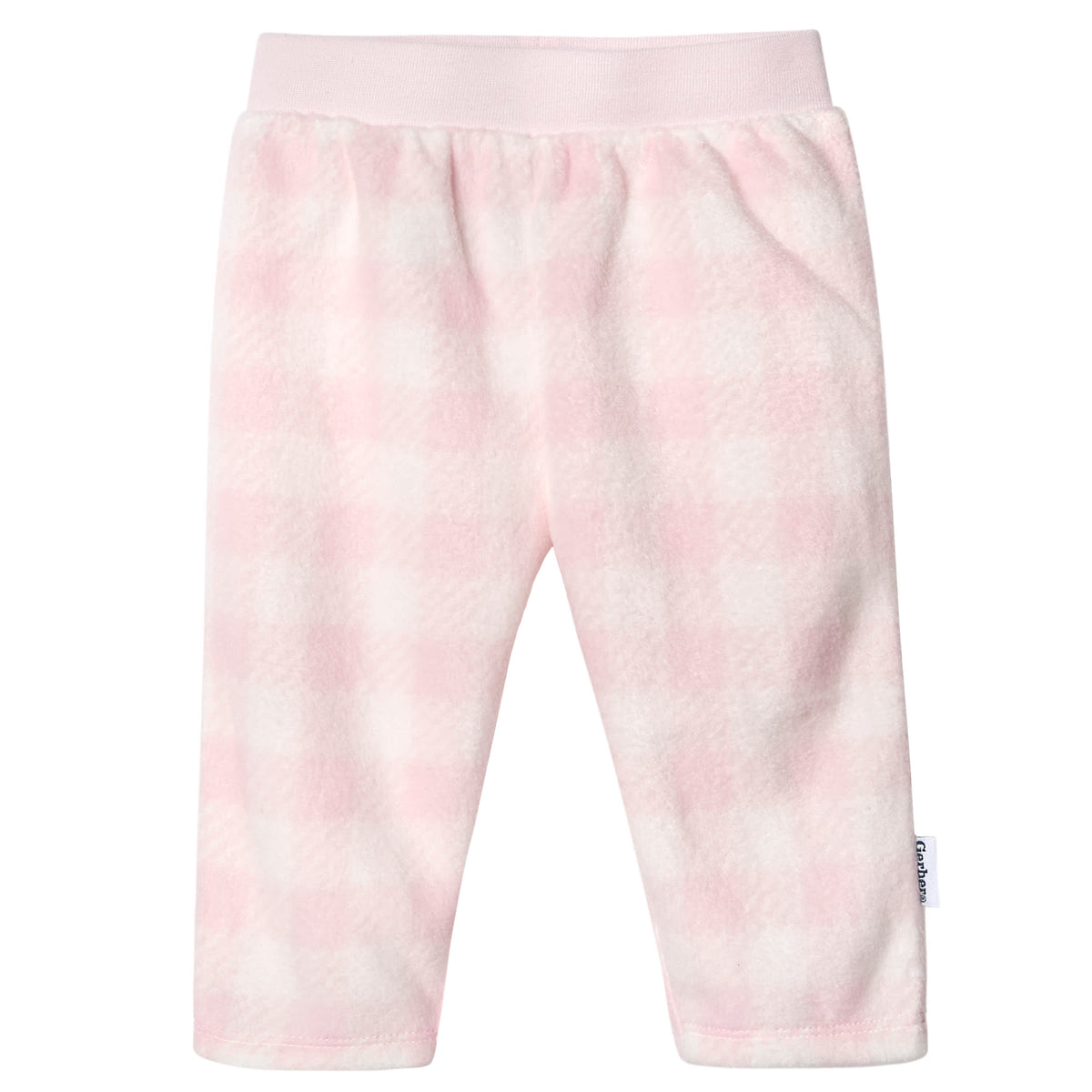 4-Pack Baby Girls Plaid Fleece Pants, view 2