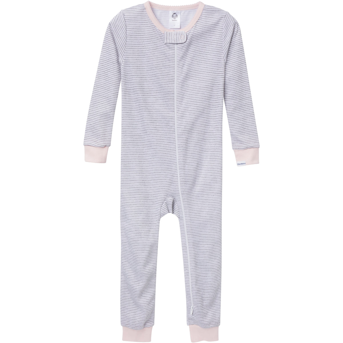 3-Pack Baby & Toddler Girls Hearts Snug-Fitting Footless Pajamas, view 3