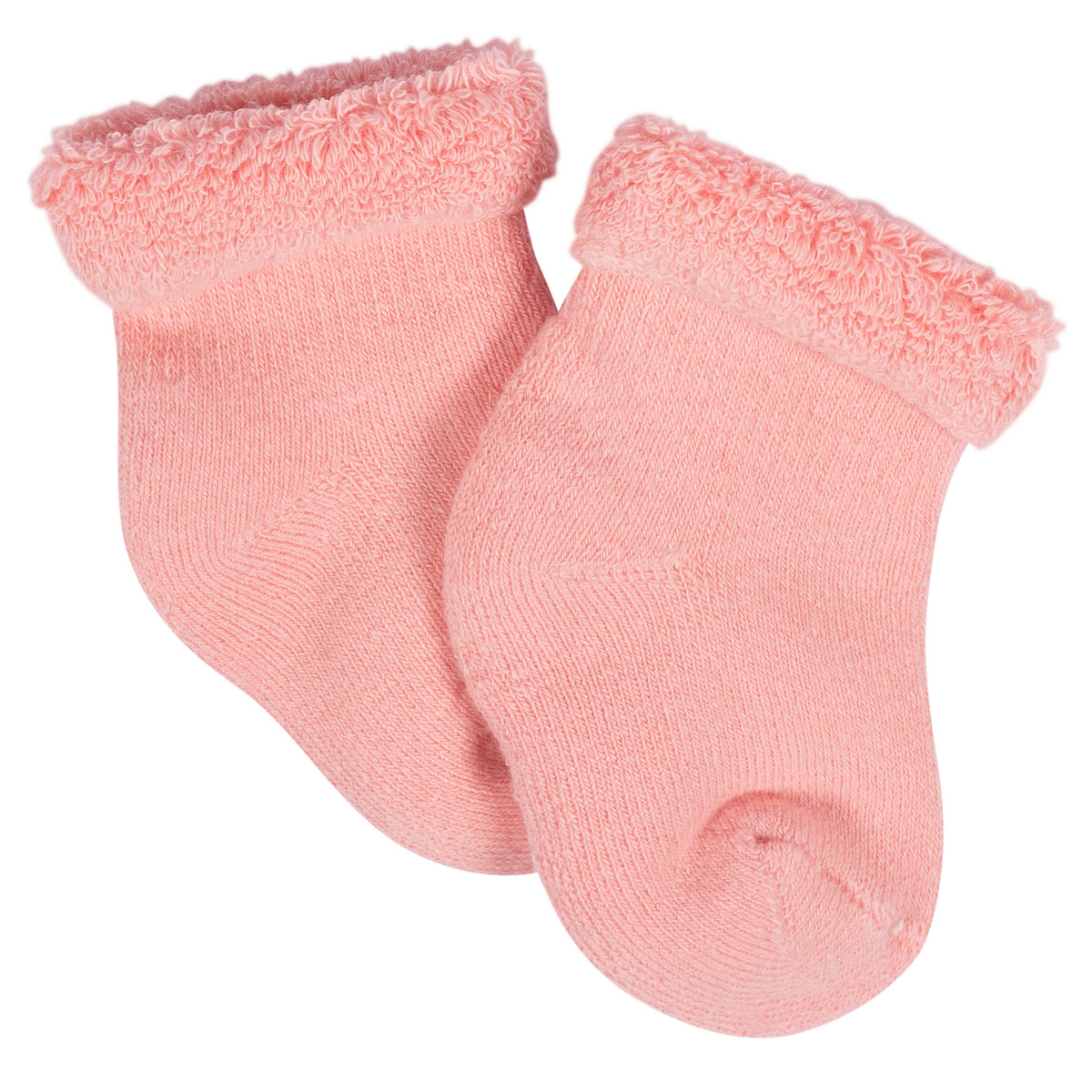 12-Pack Baby Girls Golden Floral Terry Wiggle Proof Socks, view 10