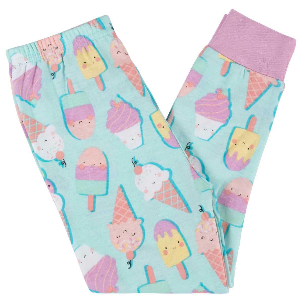 4-Piece Infant & Toddler Girls Ice Cream Dreams Snug Fit Cotton Pajamas, view 7