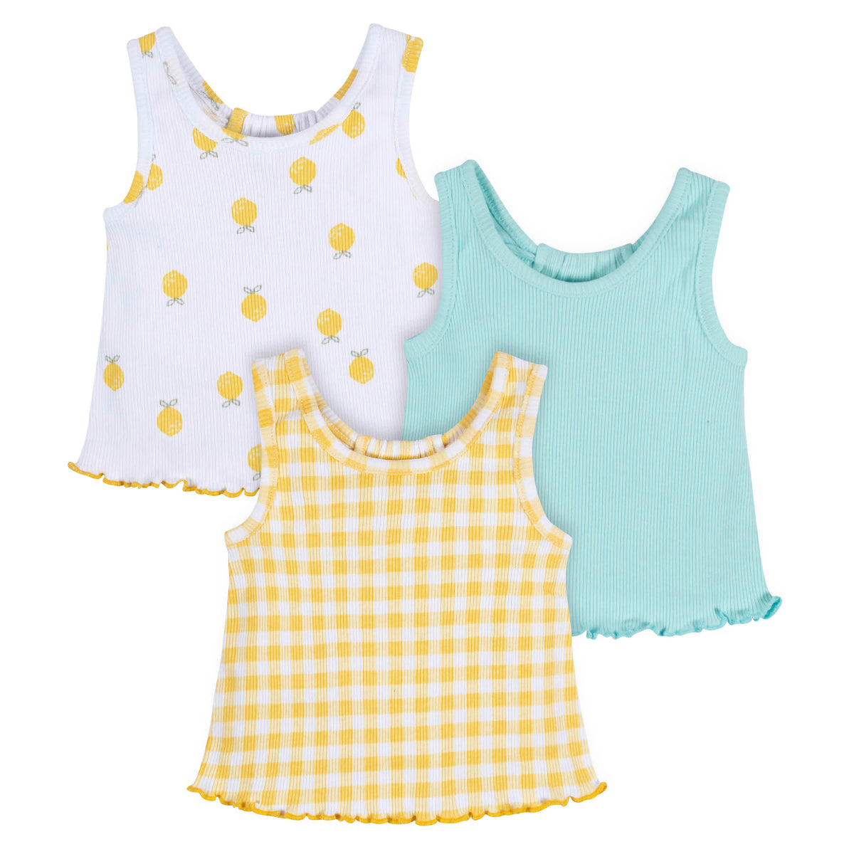 3-Pack Baby & Toddler Girls Picnic Day Dreams Racer Back Tank Tops