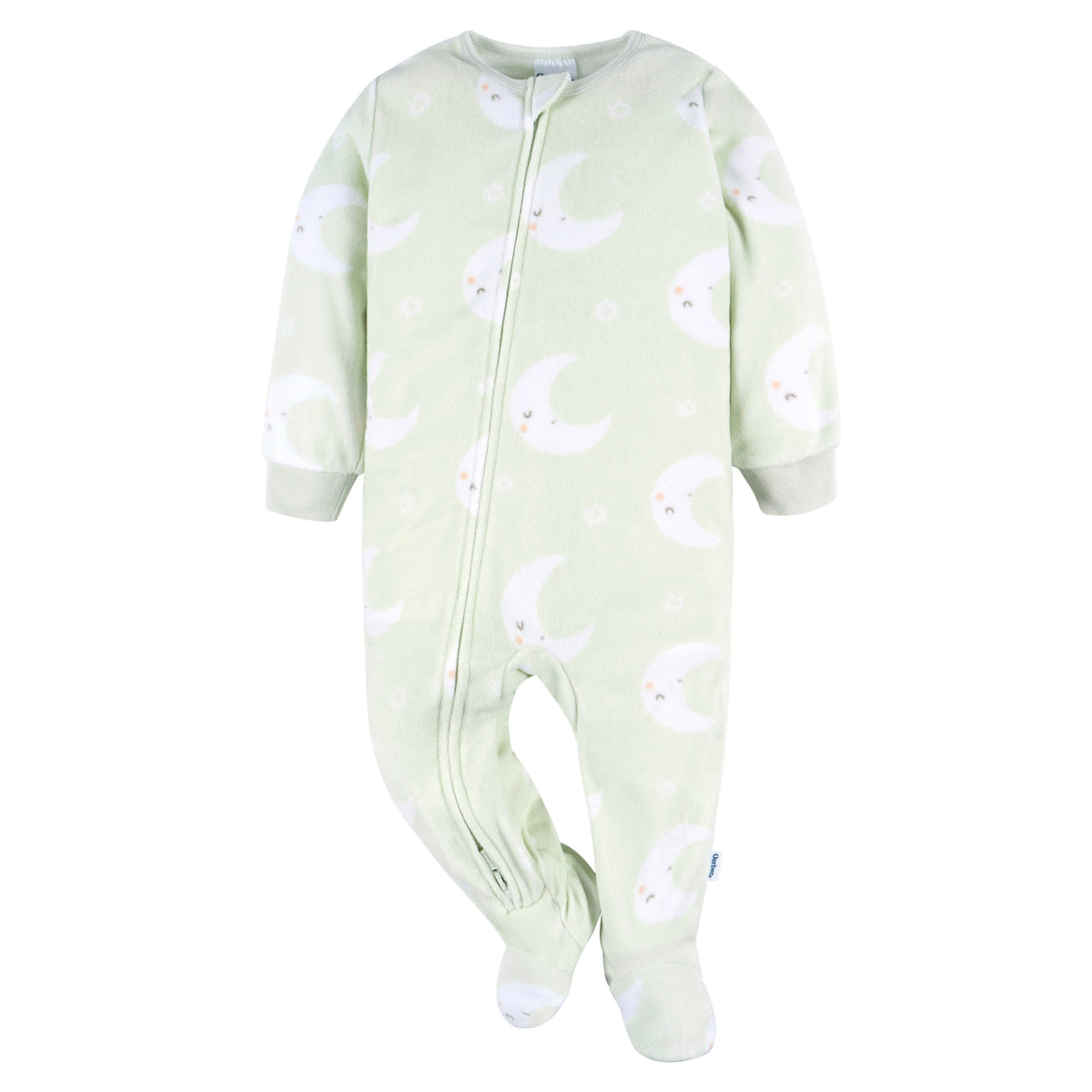 2-Pack Baby & Toddler Neutral Moons Fleece Pajamas, view 2