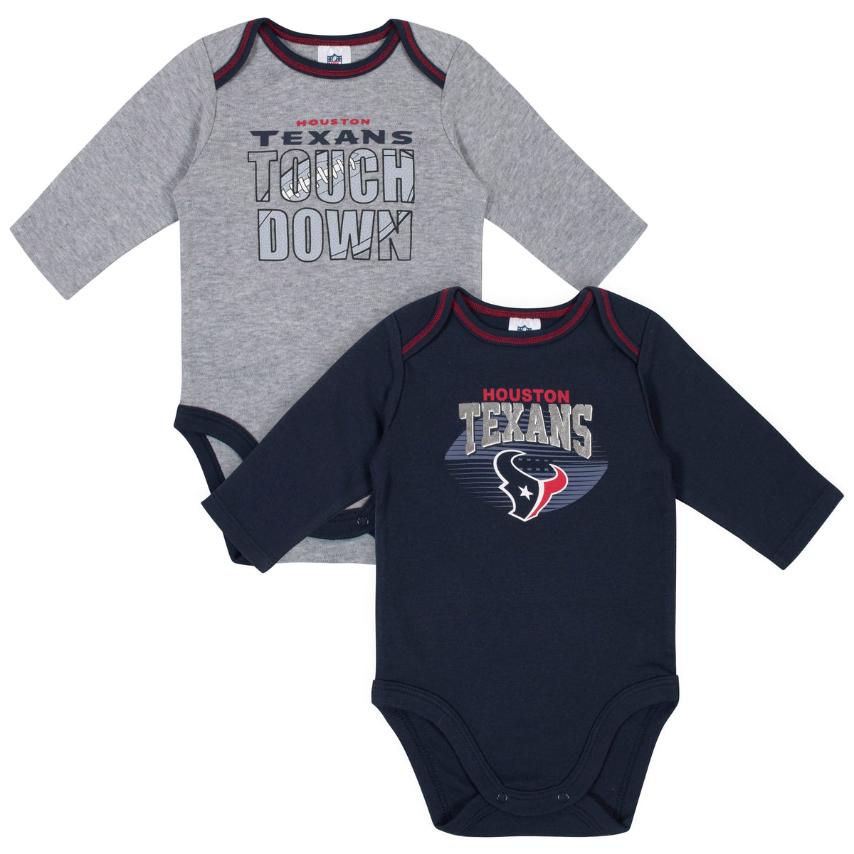 Baby Boys Houston Texans Long Sleeve Bodysuits, 2-pack