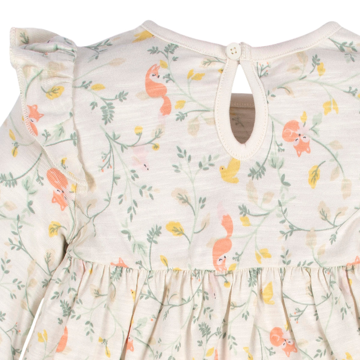 2-Pack Baby & Toddler Girls Ivory Fox Babydoll Dresses, view 4