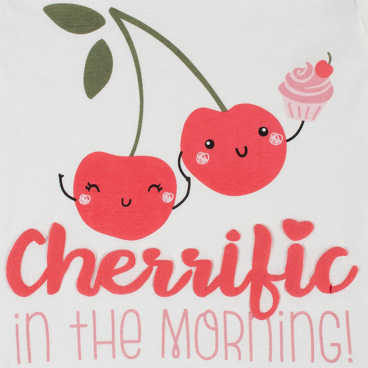 4-Piece Infant & Toddler Girls Cherry Kisses Snug Fit Cotton Pajamas, view 3