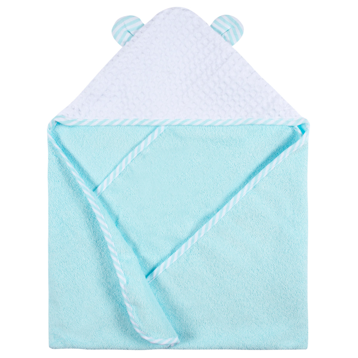 2-Pack Baby Neutral Little Animals Hooded Towel and Washcloth Mitt Set, view 4