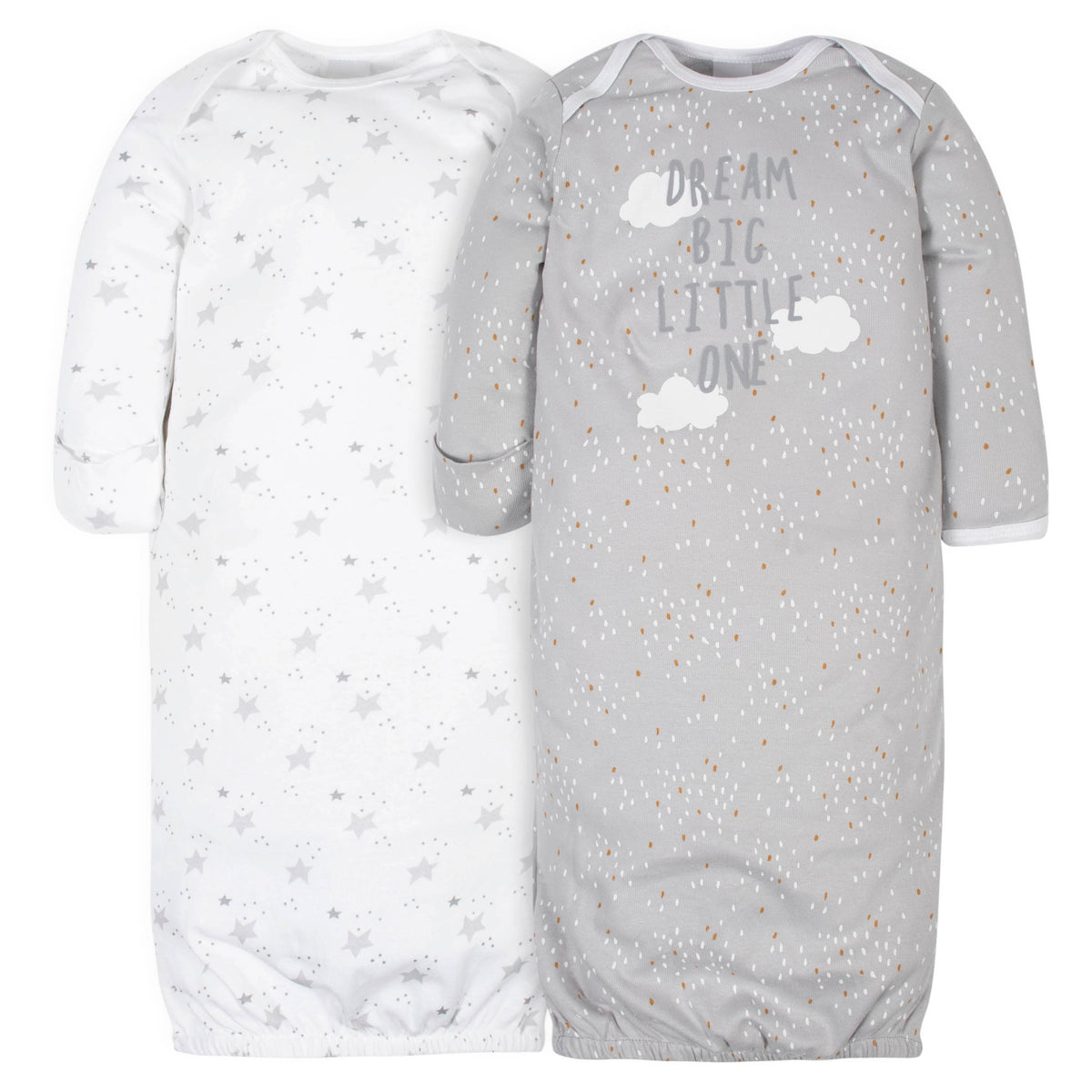 2-Pack Baby Neutral Lamb Gowns