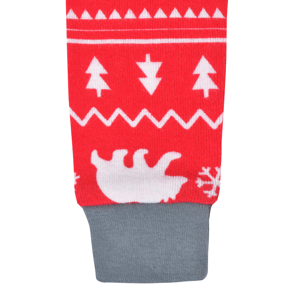 Baby Bear Fair Isle Snug Fit Footed Cotton Pajamas, view 3