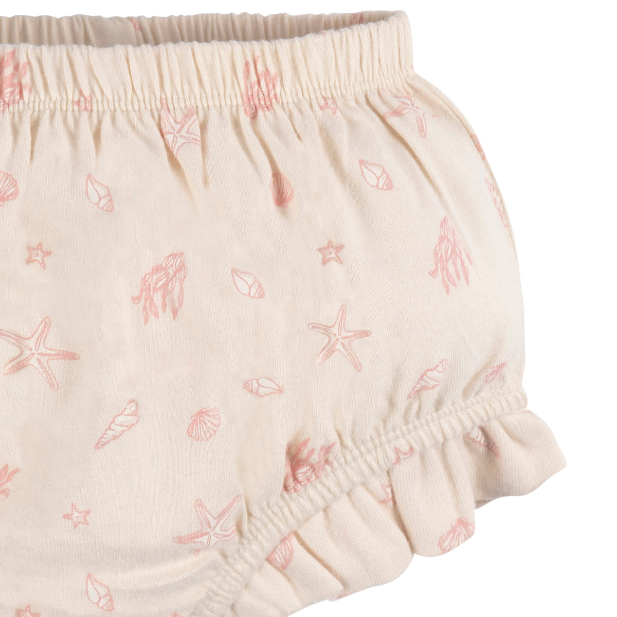 2-Piece Baby Girls Seashells Tank and Diaper Cover, view 4