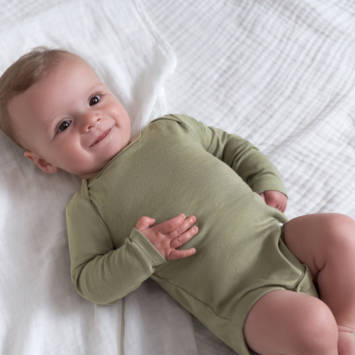 4-Pack Baby Boys Green/ Blue Long Sleeve Onesies Bodysuits, view 4